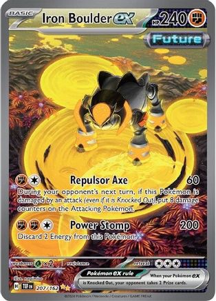 Iron Boulder ex 207/162 - Holofoil SV05 Temporal Forces - Special Illustration Rare