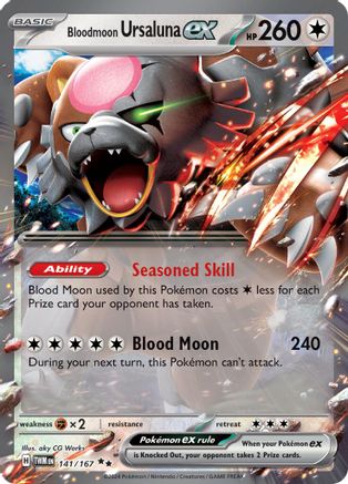 Bloodmoon Ursaluna ex 141/167 - Holofoil SV06 Twilight Masquerade - Double Rare