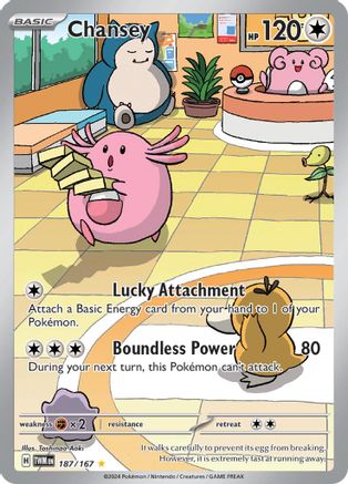 Chansey 187/167 - Holofoil SV06 Twilight Masquerade - Illustration Rare