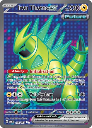 Iron Thorns ex 196/167 - Holofoil SV06 Twilight Masquerade - Ultra Rare
