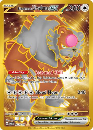 Bloodmoon Ursaluna ex 222/167 - Holofoil SV06 Twilight Masquerade - Hyper Rare