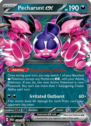 Pecharunt ex 039/064 - Holofoil SV Shrouded Fable - Double Rare