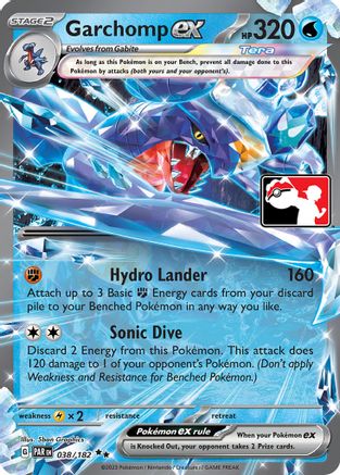 Garchomp ex 038/182 - Holofoil Prize Pack Series Cards - Double Rare