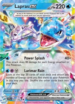 Lapras ex 032/142 - Holofoil SV07 Stellar Crown - Double Rare