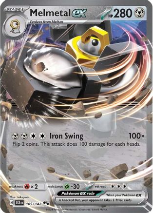 Melmetal ex 105/142 - Holofoil SV07 Stellar Crown - Double Rare
