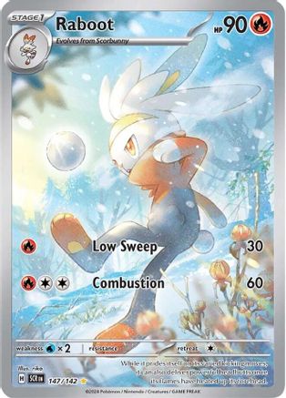 Raboot 147/142 - Holofoil SV07 Stellar Crown - Illustration Rare