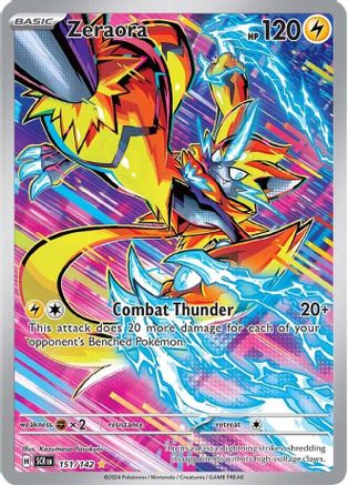 Zeraora 151/142 - Holofoil SV07 Stellar Crown - Illustration Rare