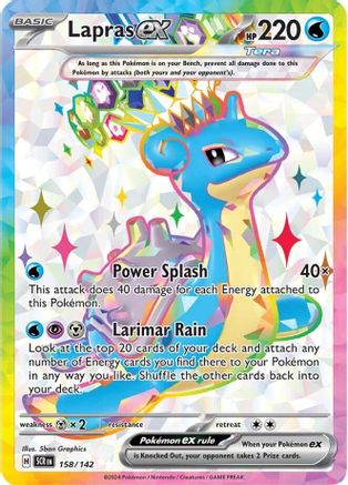 Lapras ex 158/142 - Holofoil SV07 Stellar Crown - Ultra Rare