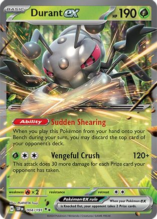 Durant ex 004/191 - Holofoil SV08 Surging Sparks - Double Rare