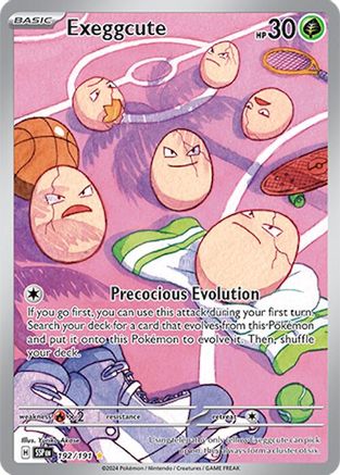 Exeggcute 192/191 - Holofoil SV08 Surging Sparks - Illustration Rare