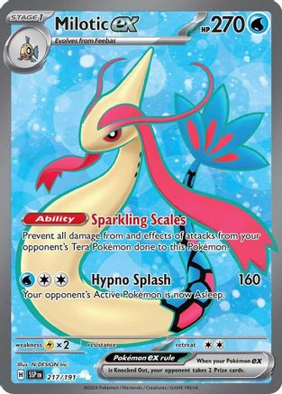 Milotic ex 217/191 - Holofoil SV08 Surging Sparks - Ultra Rare