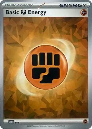 Basic Fighting Energy (Cracked Ice Holo) 014 - Holofoil SVE Scarlet & Violet Energies - Common