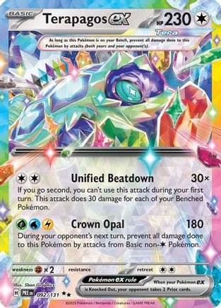 Terapagos ex 092/131 - Holofoil SV Prismatic Evolutions - Double Rare