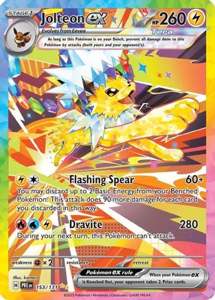 Jolteon ex 153/131 - Holofoil SV Prismatic Evolutions - Special Illustration Rare