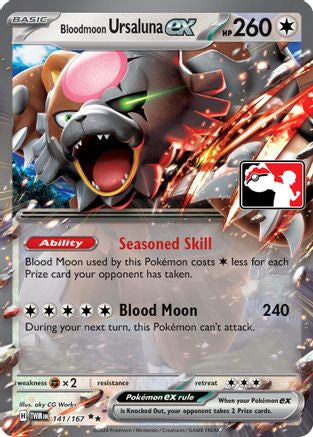 Bloodmoon Ursaluna ex 141 - Holofoil Prize Pack Series Cards - Double Rare