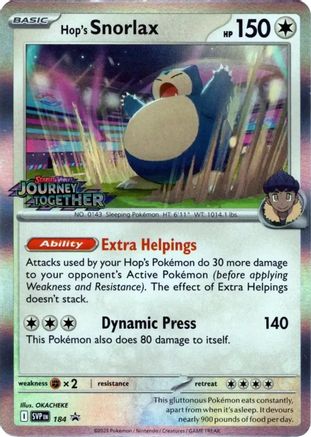 Hop's Snorlax 184 - Holofoil SV Scarlet & Violet Promo Cards - Promo