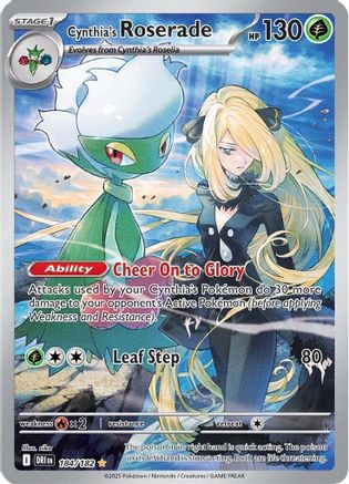 Cynthia's Roserade 184/182 - Holofoil SV10 Destined Rivals - Illustration Rare