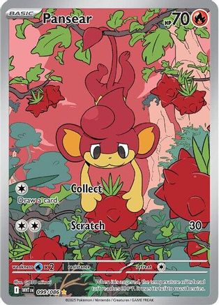 Pansear 099/086 - Holofoil SV White Flare - Illustration Rare