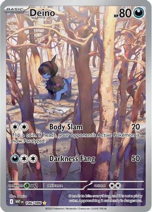 Deino 146/086 - Holofoil SV White Flare - Illustration Rare