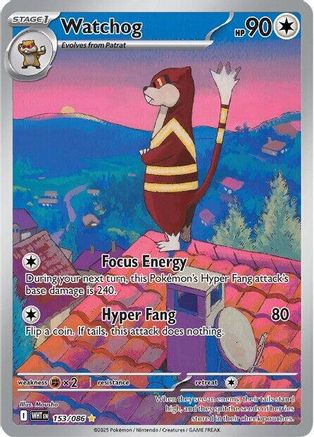 Watchog 153/086 - Holofoil SV White Flare - Illustration Rare