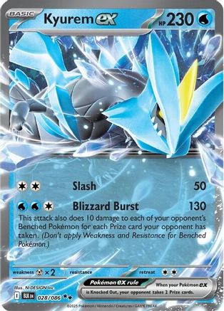 Kyurem ex 028/086 - Holofoil SV Black Bolt - Double Rare