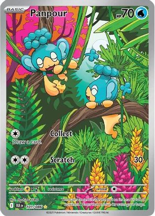 Panpour 101/086 - Holofoil SV Black Bolt - Illustration Rare