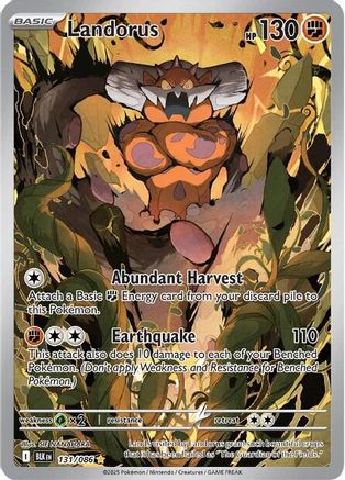 Landorus 131/086 - Holofoil SV Black Bolt - Illustration Rare
