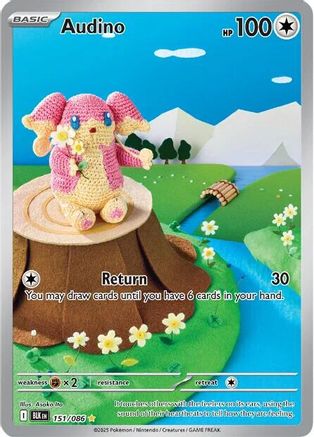 Audino 151/086 - Holofoil SV Black Bolt - Illustration Rare