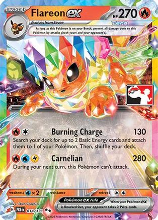 Flareon ex 014/131 - Holofoil Prize Pack Series Cards - Double Rare
