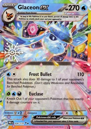 Glaceon ex 026/131 - Holofoil SV Prismatic Evolutions - Double Rare
