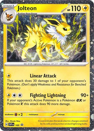 Jolteon - 169 (Cosmos Holo) 135 - Holofoil SV Scarlet & Violet Promo Cards - Rare