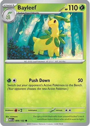Bayleef 009 - Reverse Holofoil ME01 Mega Evolution - Common