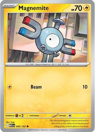 Magnemite 045 - Reverse Holofoil ME01 Mega Evolution - Common