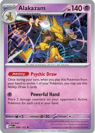Alakazam 056 - Reverse Holofoil ME01 Mega Evolution - Rare