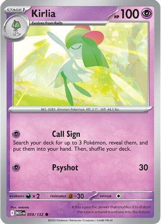 Kirlia 059 - Reverse Holofoil ME01 Mega Evolution - Common