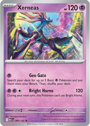 Xerneas 064 - Reverse Holofoil ME01 Mega Evolution - Rare
