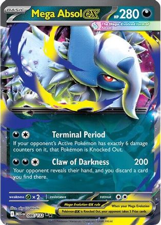 Mega Absol ex 086/132 - Holofoil ME01 Mega Evolution - Double Rare