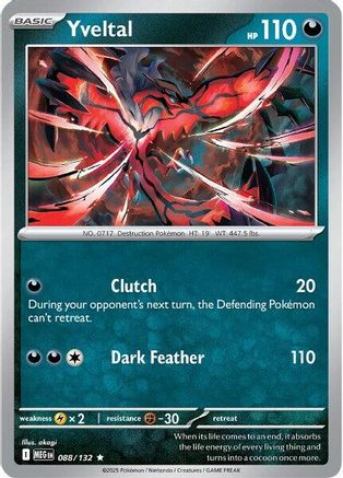 Yveltal 088 - Reverse Holofoil ME01 Mega Evolution - Rare