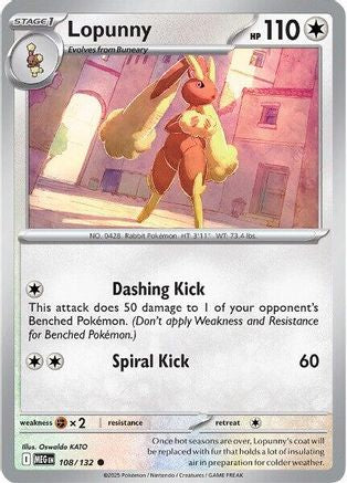 Lopunny 108 ME01 Mega Evolution - Common