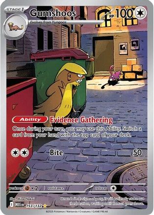 Gumshoos 153/132 - Holofoil ME01 Mega Evolution - Shiny Rare