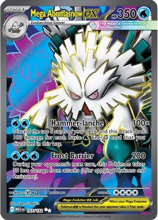 Mega Abomasnow ex 157/132 - Holofoil ME01 Mega Evolution - Ultra Rare