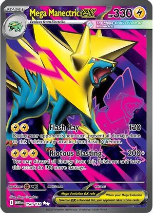 Mega Manectric ex 158/132 - Holofoil ME01 Mega Evolution - Ultra Rare