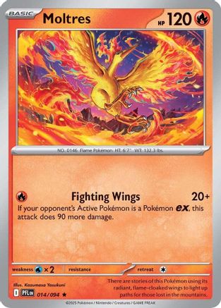 Moltres 014 - Reverse Holofoil ME02 Phantasmal Flames - Uncommon