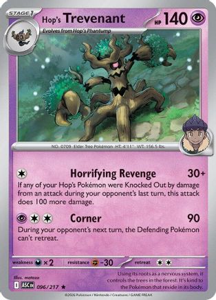 Hop's Trevenant 096/217 - Holofoil ME Ascended Heroes - Rare