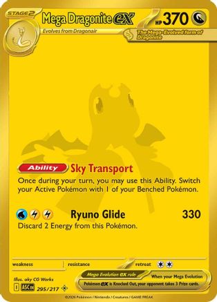 Mega Dragonite ex 295/217 - Holofoil ME Ascended Heroes - Mega Hyper Rare