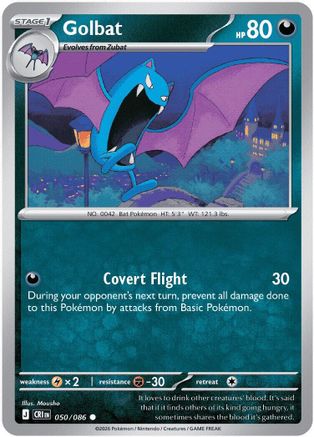 Golbat 050 - Reverse Holofoil ME04 Chaos Rising - Common