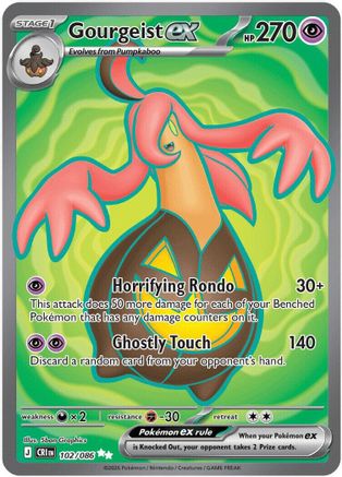 Gourgeist ex 102/086 - Holofoil ME04 Chaos Rising - Ultra Rare