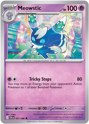 Meowstic 037 - Reverse Holofoil ME04 Chaos Rising - Uncommon
