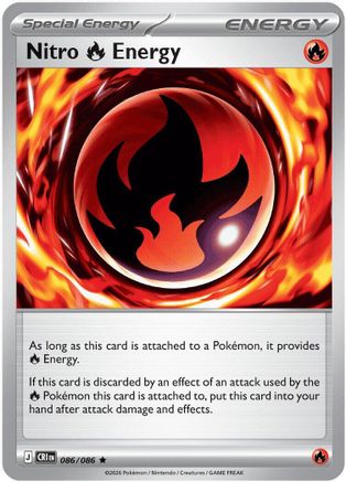 Nitro Fire Energy 086 - Holofoil ME04 Chaos Rising - Rare
