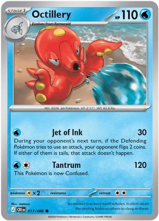 Octillery 017 - Reverse Holofoil ME04 Chaos Rising - Common
